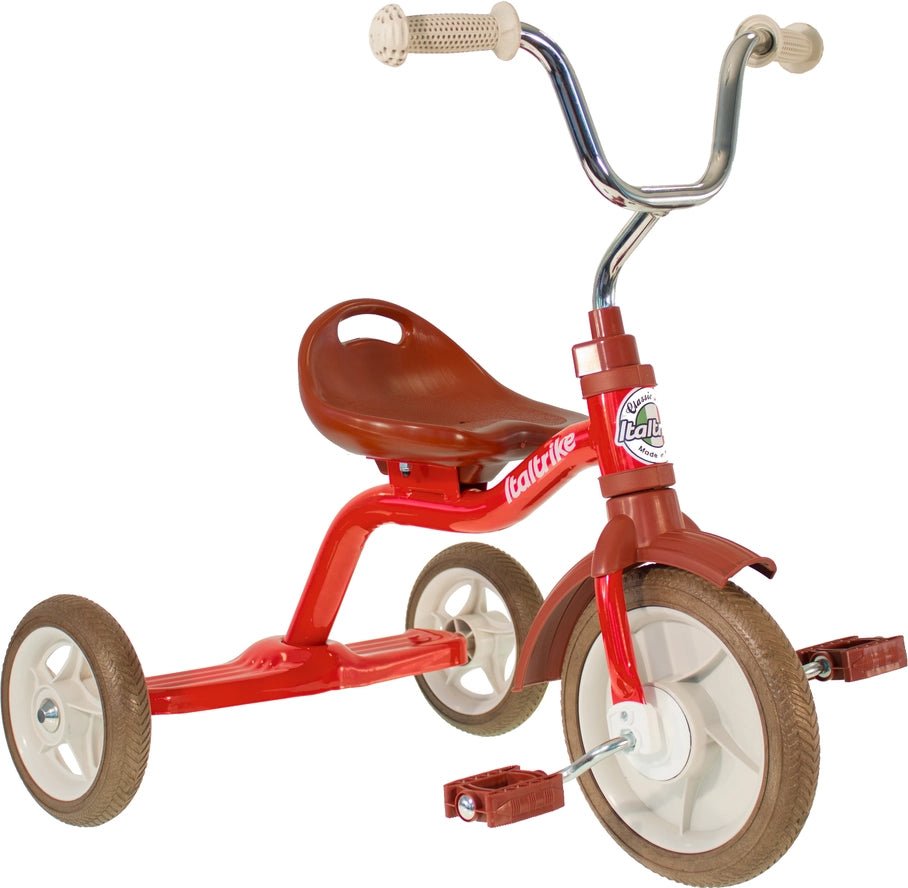 Tricycle Italtrike Super Touring Rouge Pour Enfants 2 À 5 Ans Métal Robuste Guidon Chromé Roues Gomme by Italtrike