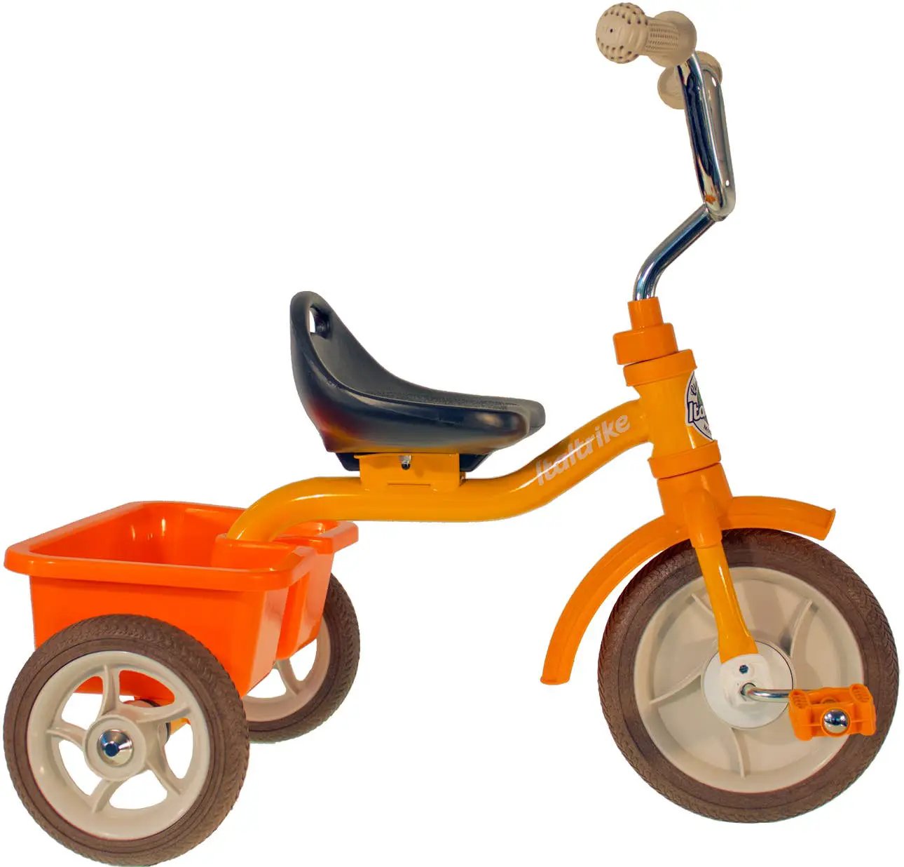 Tricycle Transporter Road Work Orange Italtrike Pour Enfants 2 À 5 Ans Robuste Châssis Métal Guidon Chromé Roues Gomme by Italtrike