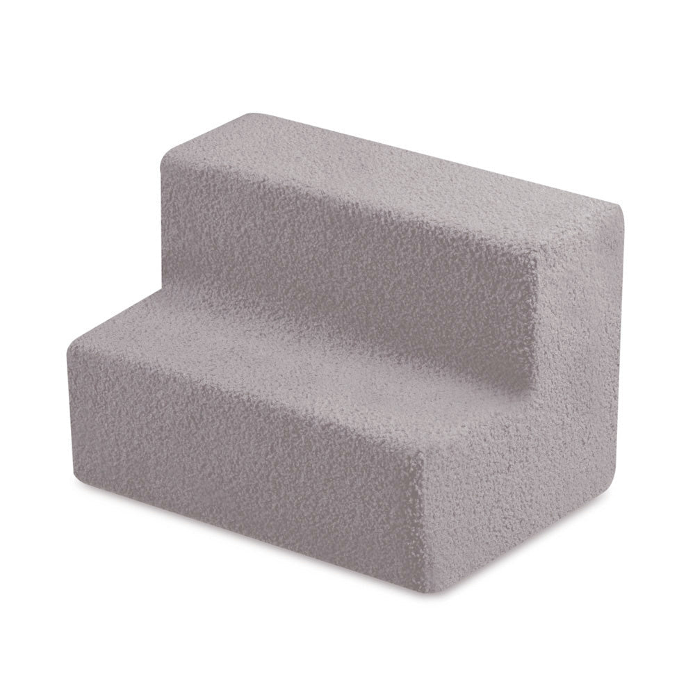 Château de terrain de jeu avec piscine +150 balles (perle, argent) – Peau de mouton grise –Plush Nest - myplayground