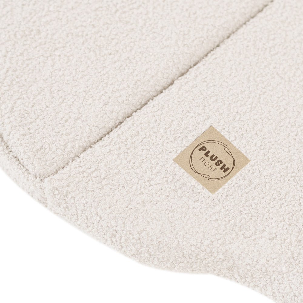 Tapis fleur - 15x115x5 cm, agneau crème moelleux, tapis de jeu - Plush Nest - myplayground