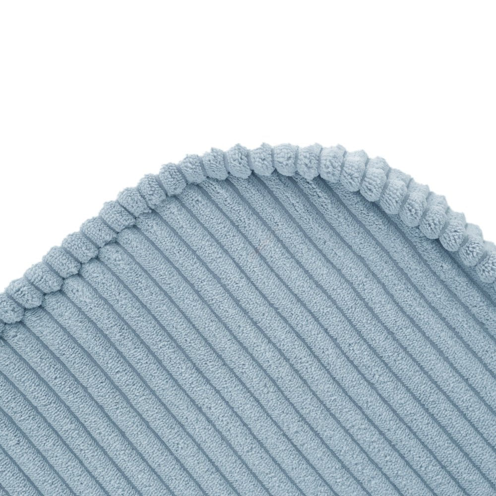 Chaise longue enfant, 150x60x25 cm, velours côtelé bleu premium - Plush Nest - myplayground