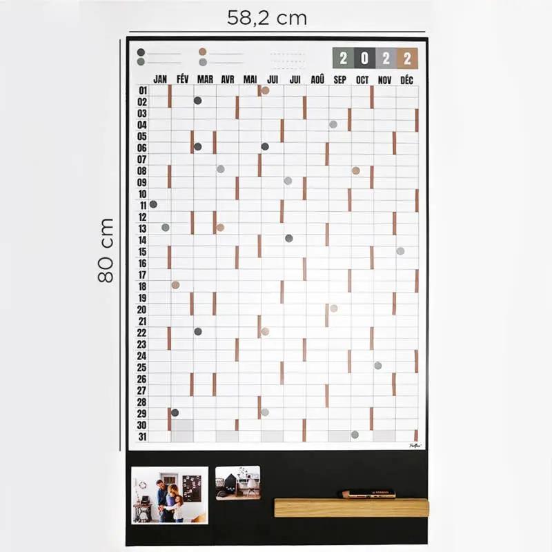 Calendrier mural magnétique - Planning annuel - myplayground