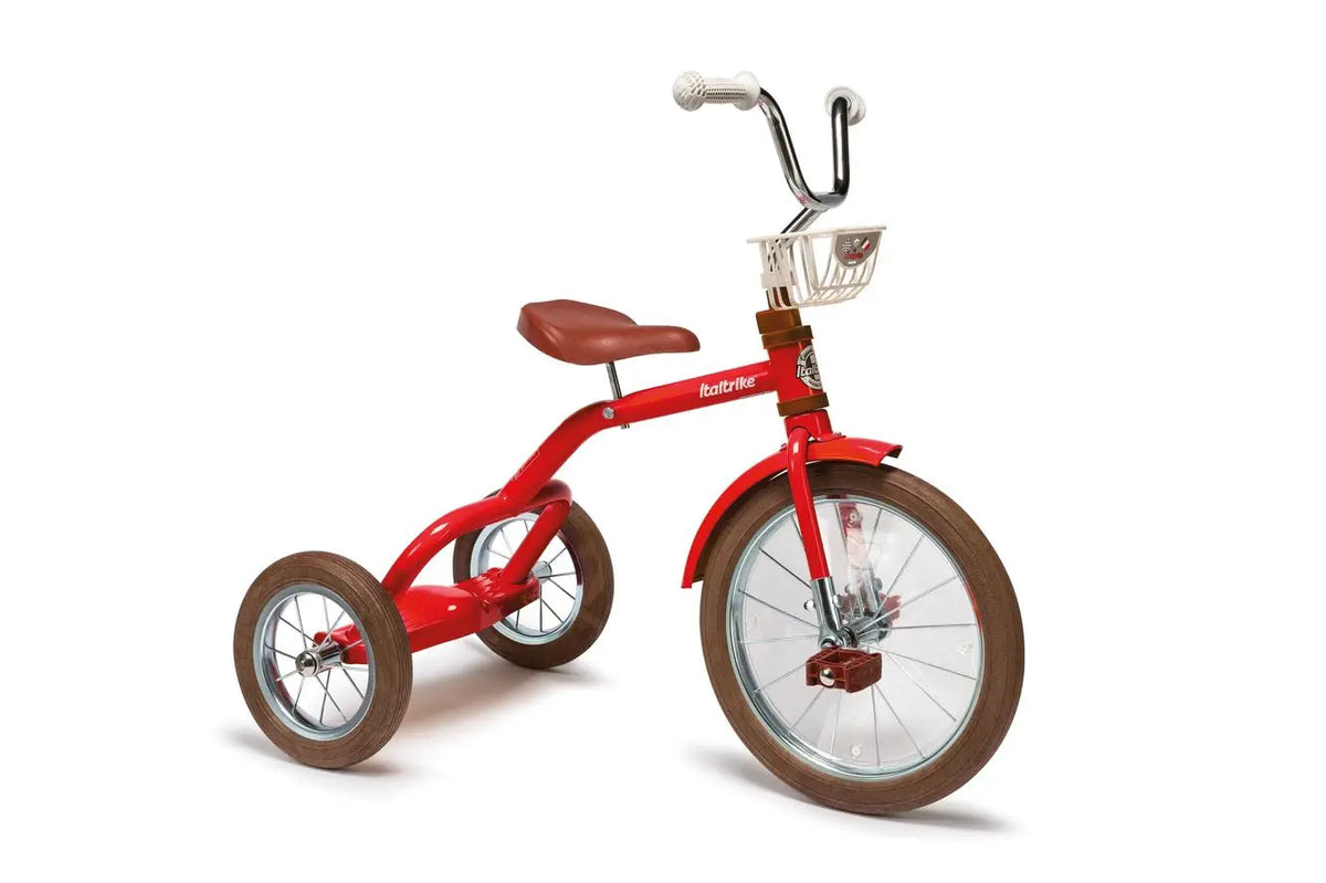 Spokes Tricycle Champion Rouge Pour Enfants 3 À 5 Ans Italtrike Robuste Et Évolutif Look Rétro Chic by Italtrike