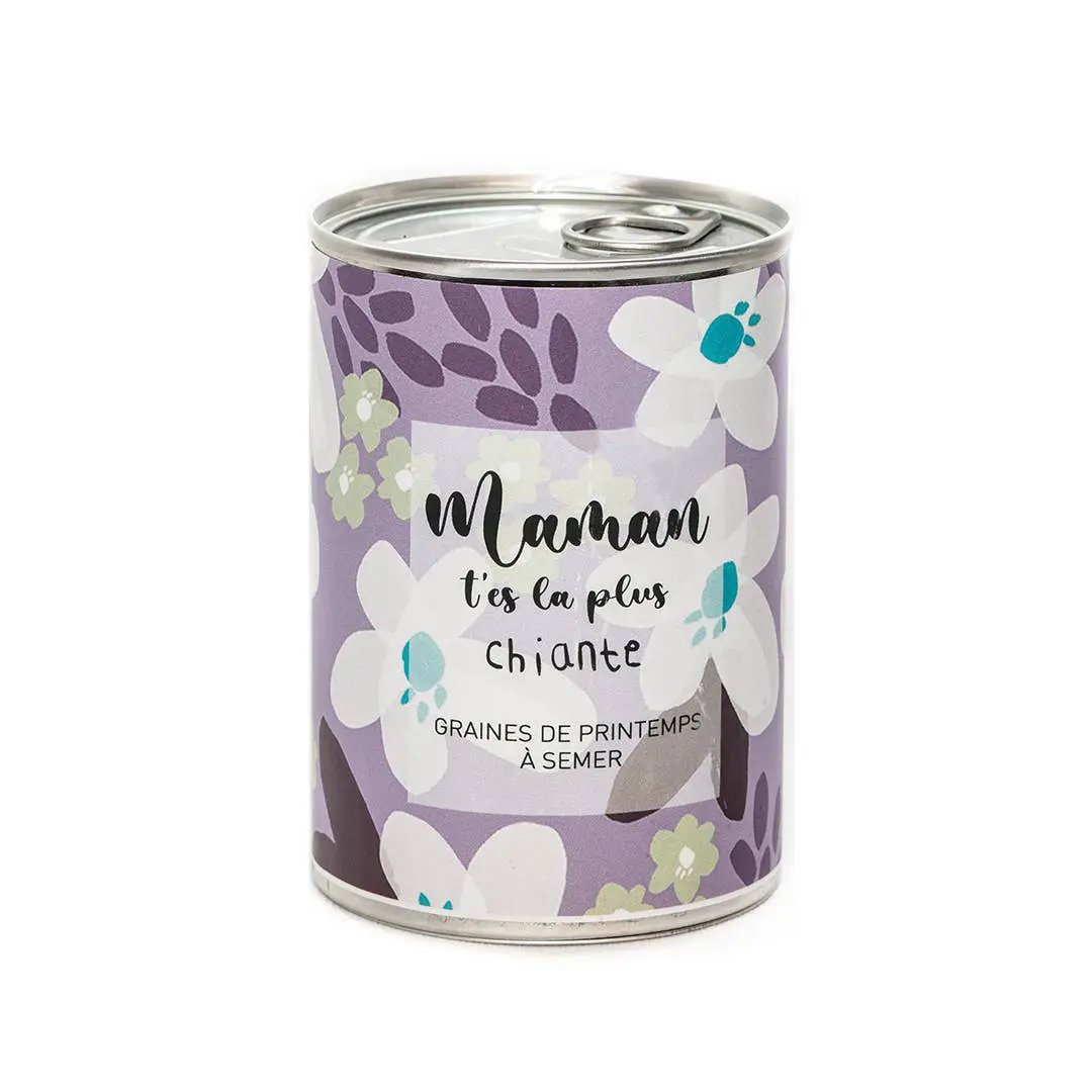 Kit à semer "Maman t'es la plus chiante" fabriqué en France by MauvaisesGraines