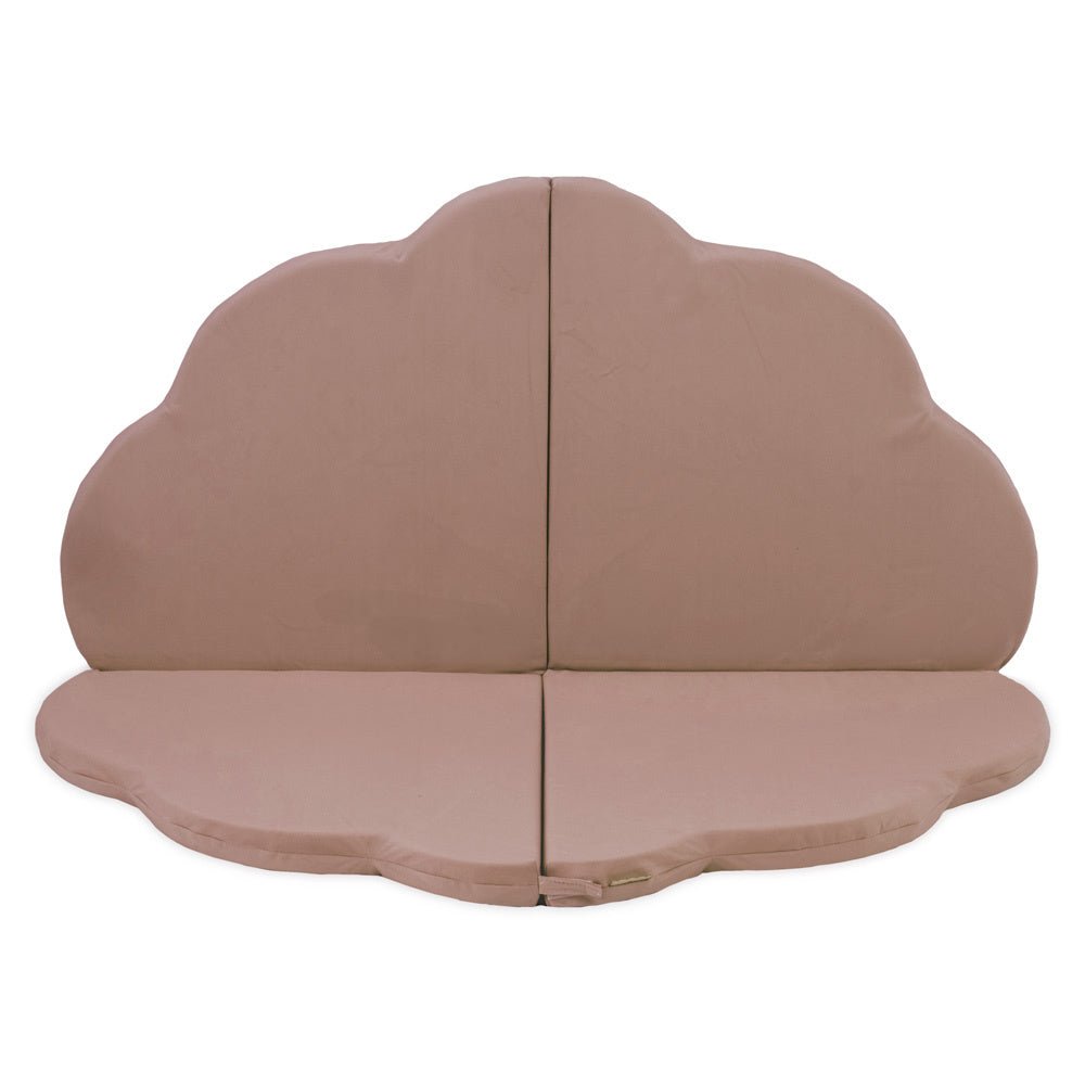 Tapis Fleur - 120x120x5 cm, velours or (beige), tapis de jeu - Plush Nest by Misioo