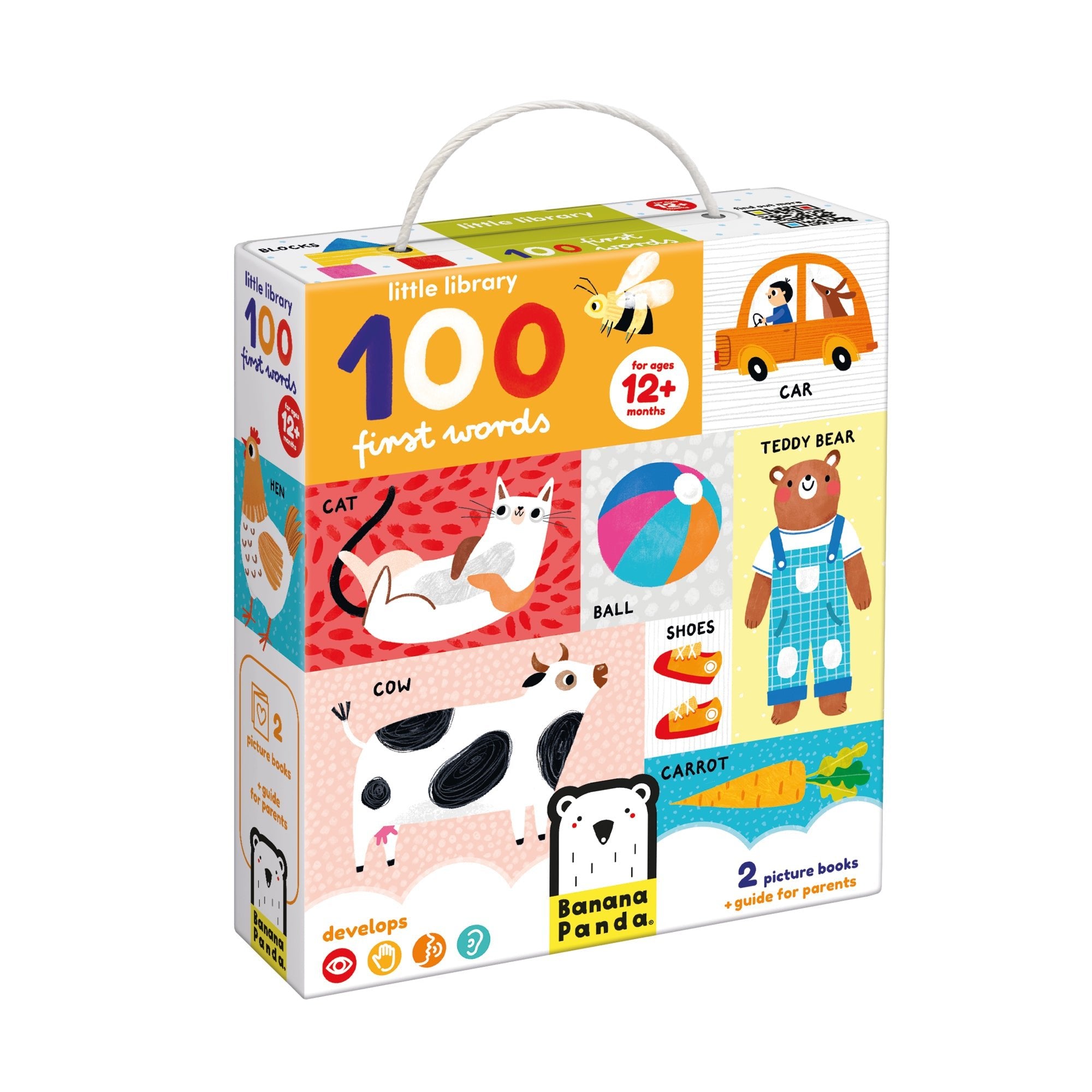 Petite Bibliothèque 100 Premiers Mots - Banana Panda - myplayground