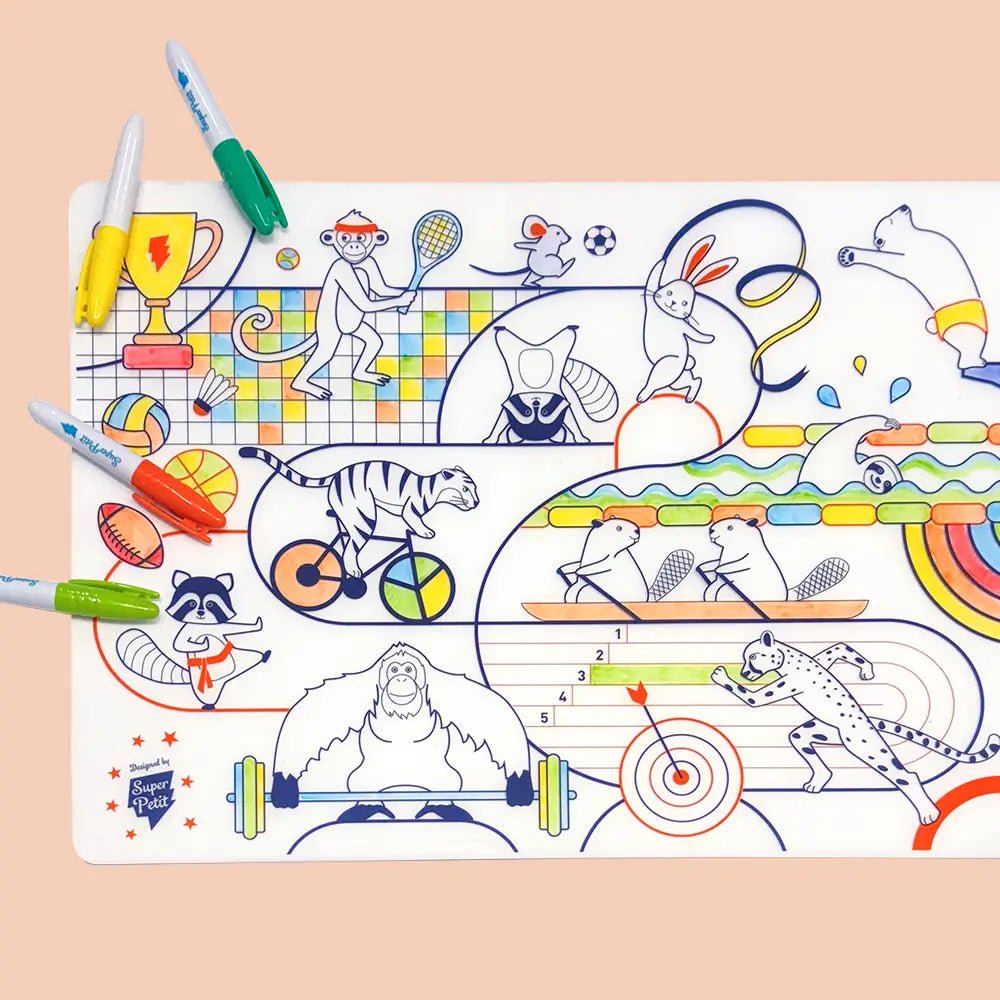 Coloriage réutilisable - Set en silicone Sport - SuperPetit - myplayground