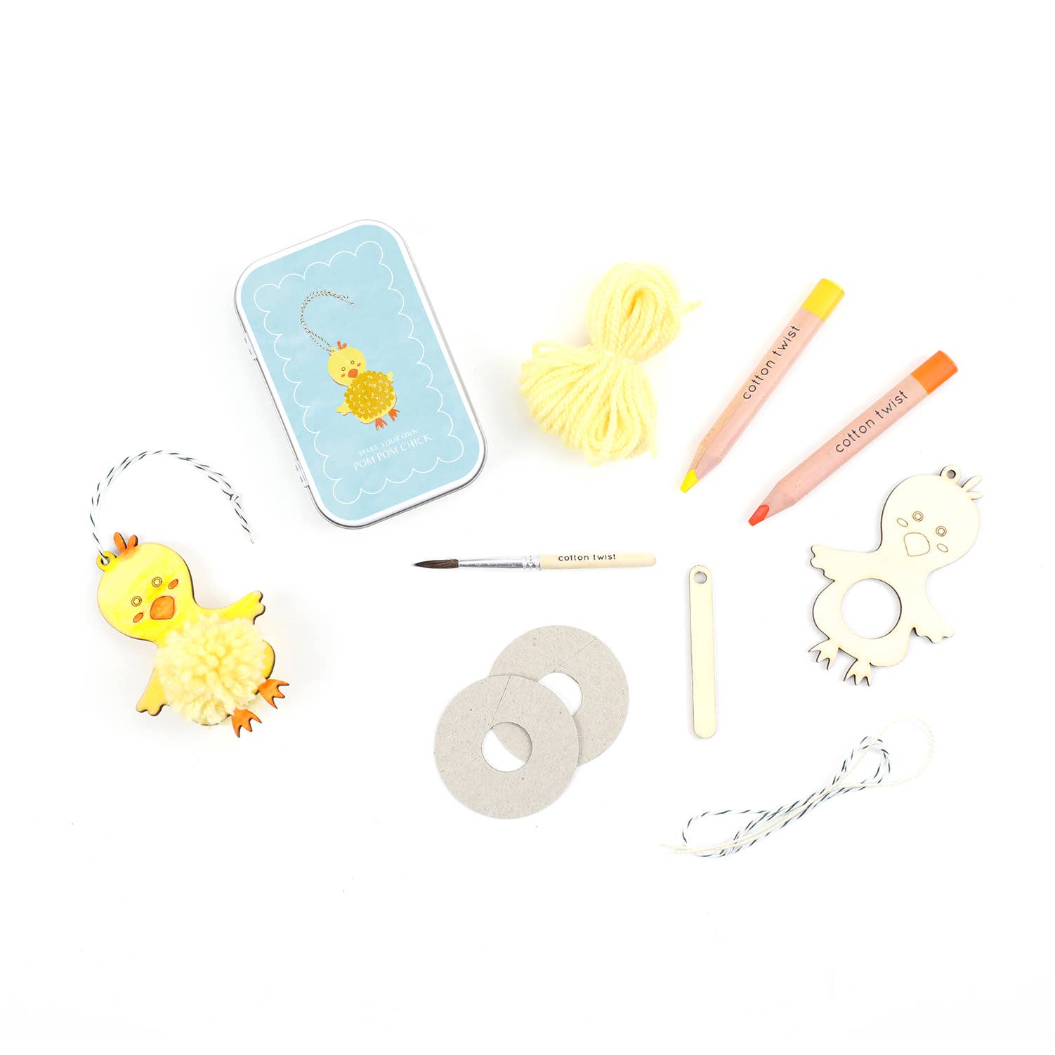 Coffret cadeau Make Your Own Pom Chick by Cotton Twist
