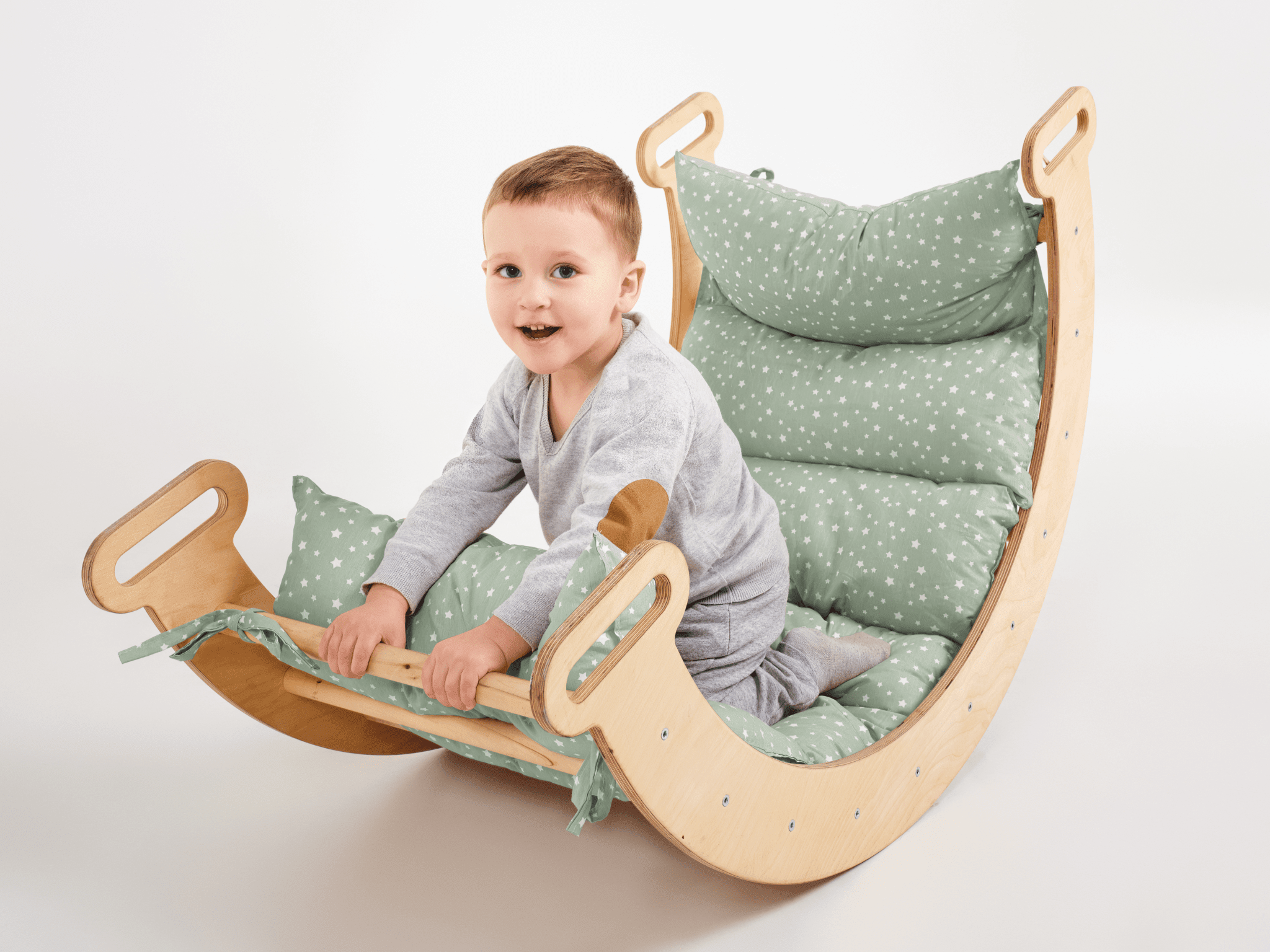 Goodevas Climbing Arch Cushion for Kids Soft Cloud Like Seat with Star Pattern Montessori Inspired by Goodevas