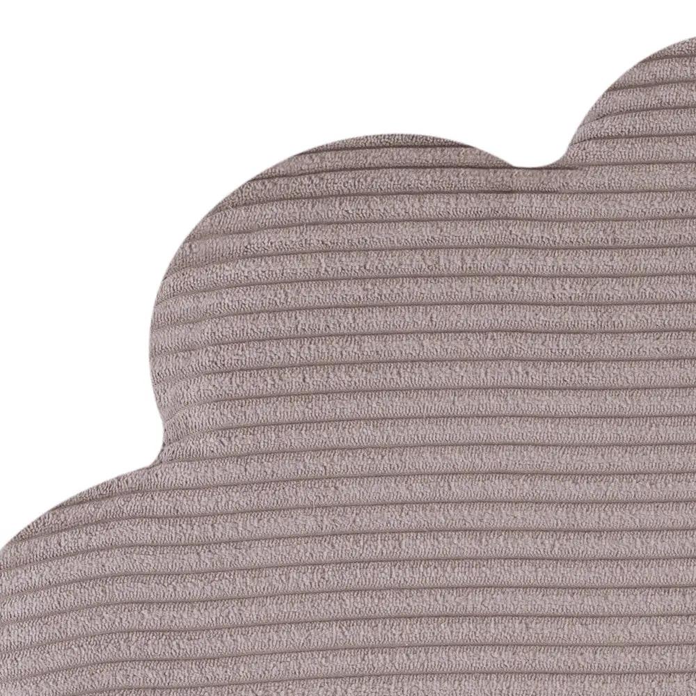 Pouf fleur 54x25 cm - Velours côtelé beige premium, forme de fleur - Plush Nest by Misioo