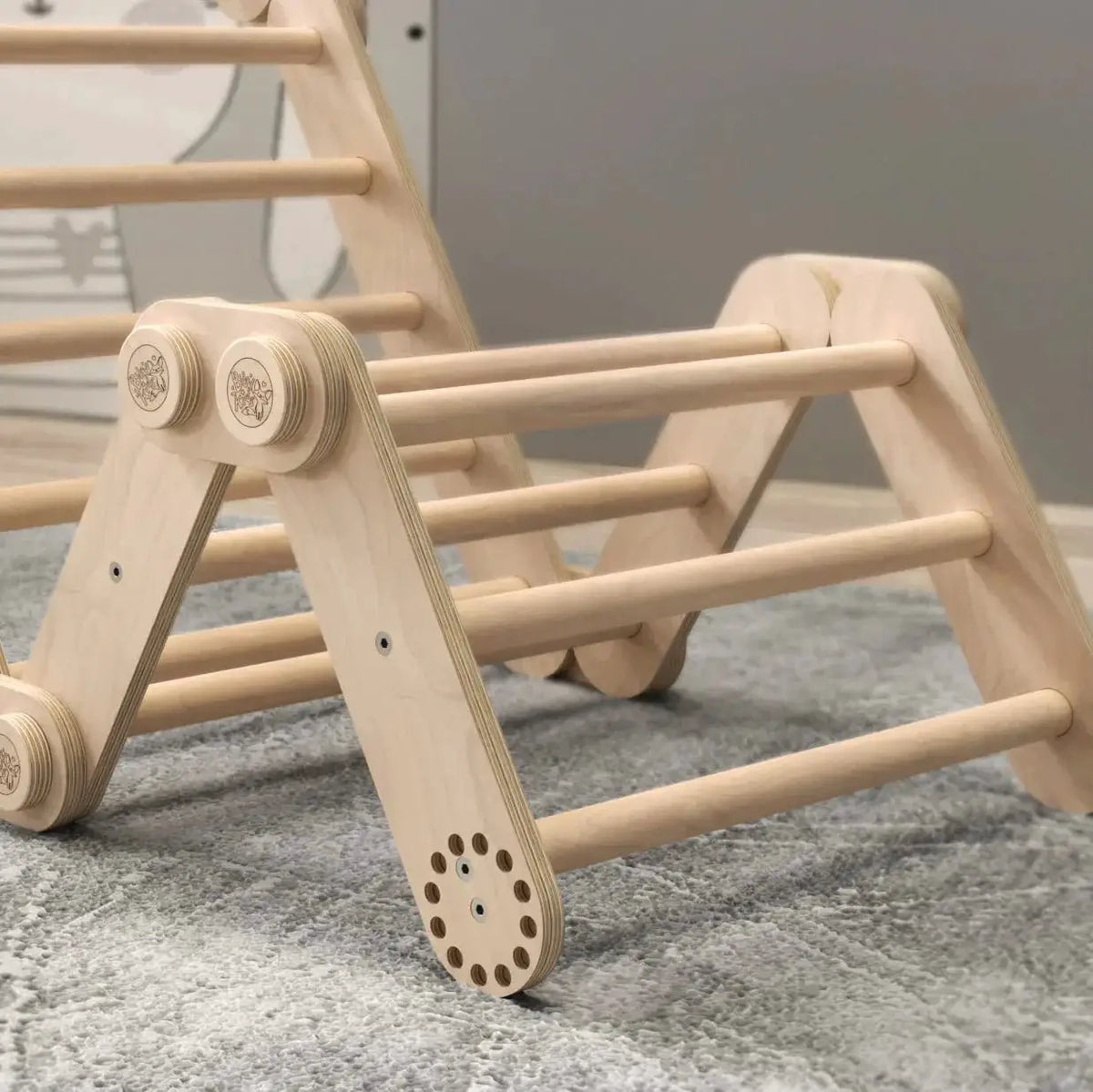 Ensemble d’escalade (set M avec planche) - bois brut (non verni), 18 à 24 mois - BusyKids by BusyKids