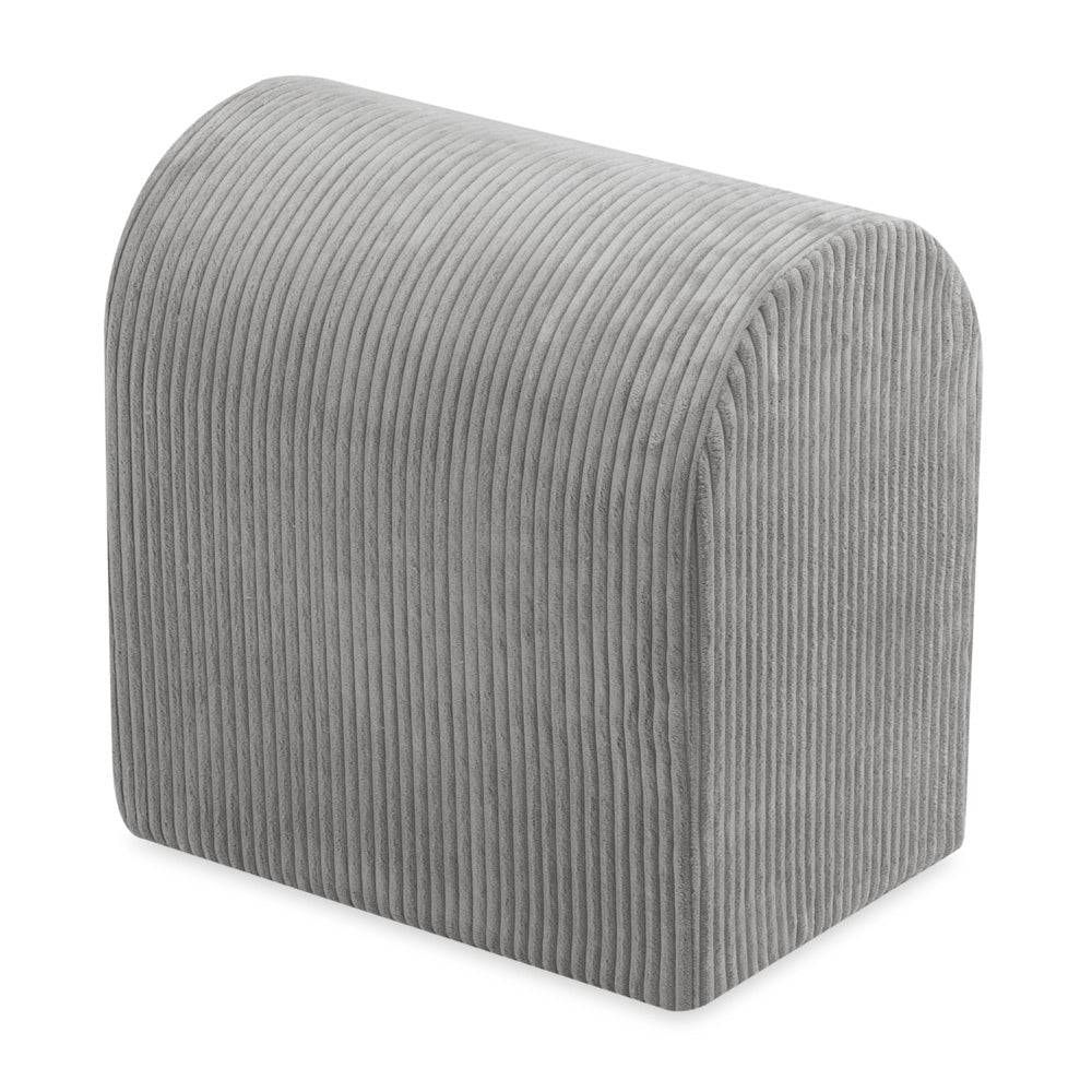 Château de terrain de jeu avec piscine +150 balles (perle, argent) – Velours côtelé gris premium – Plush Nest - myplayground