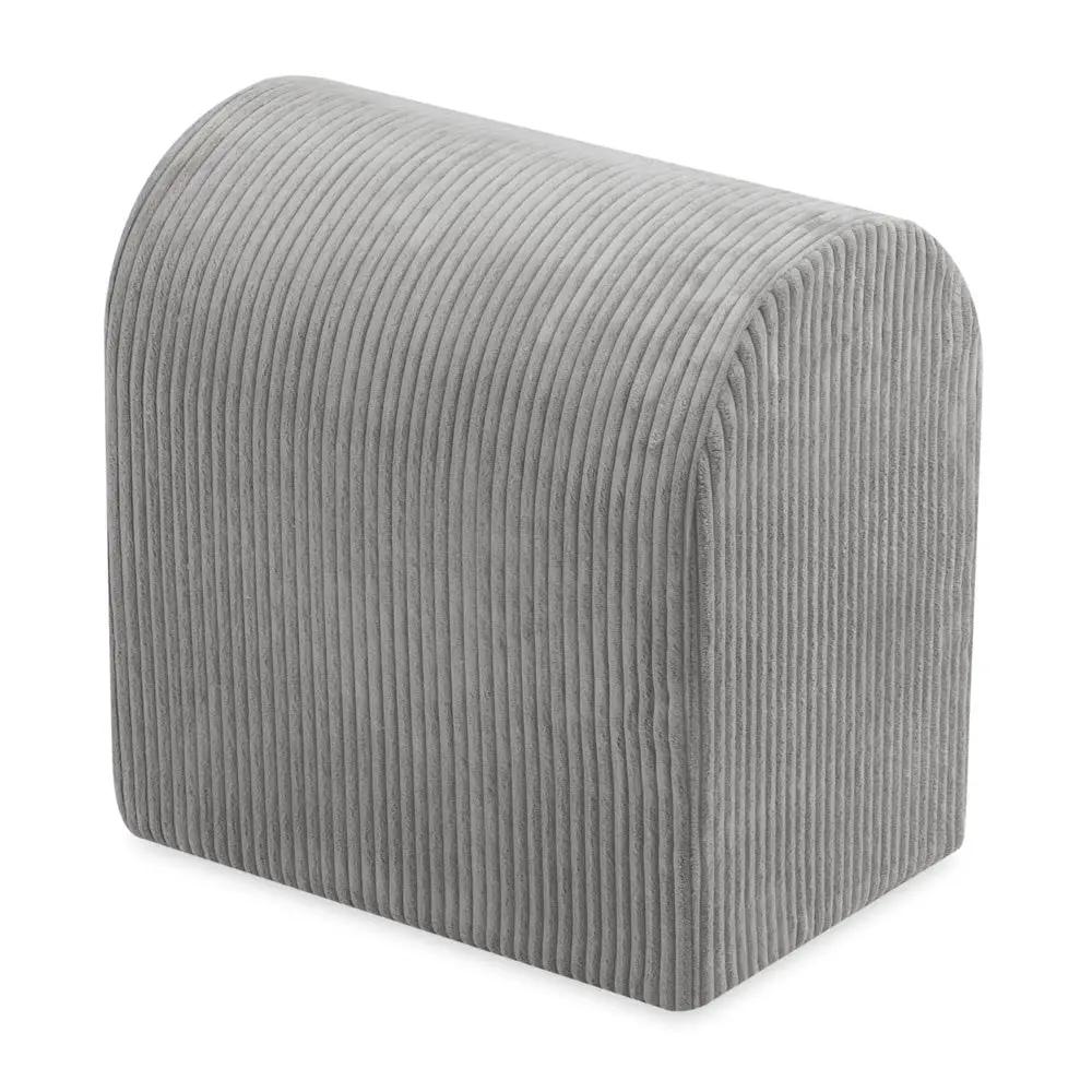 Château de terrain de jeu avec piscine +150 balles (perle, argent) – Velours côtelé gris premium – Plush Nest by Misioo