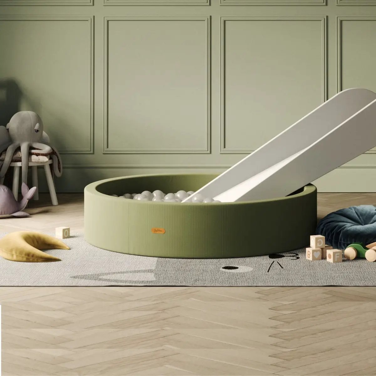 Bac À Boules Avec Toboggan Intérieur Pour Enfants, Aire De Jeux Idéale En Intérieur by Jupiduu - Designed for Kids