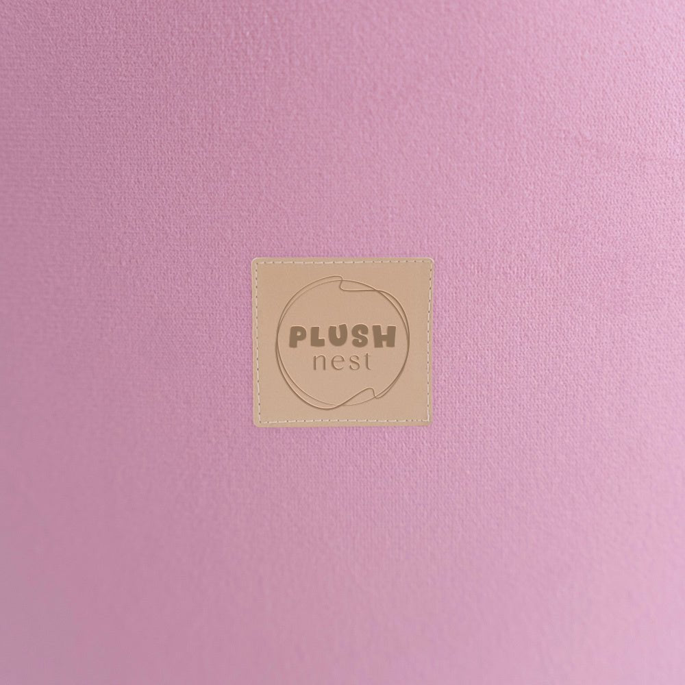 Piscine à balles - 90x30 cm, ronde, rose, velours - Plush nest - Misioo - myplayground