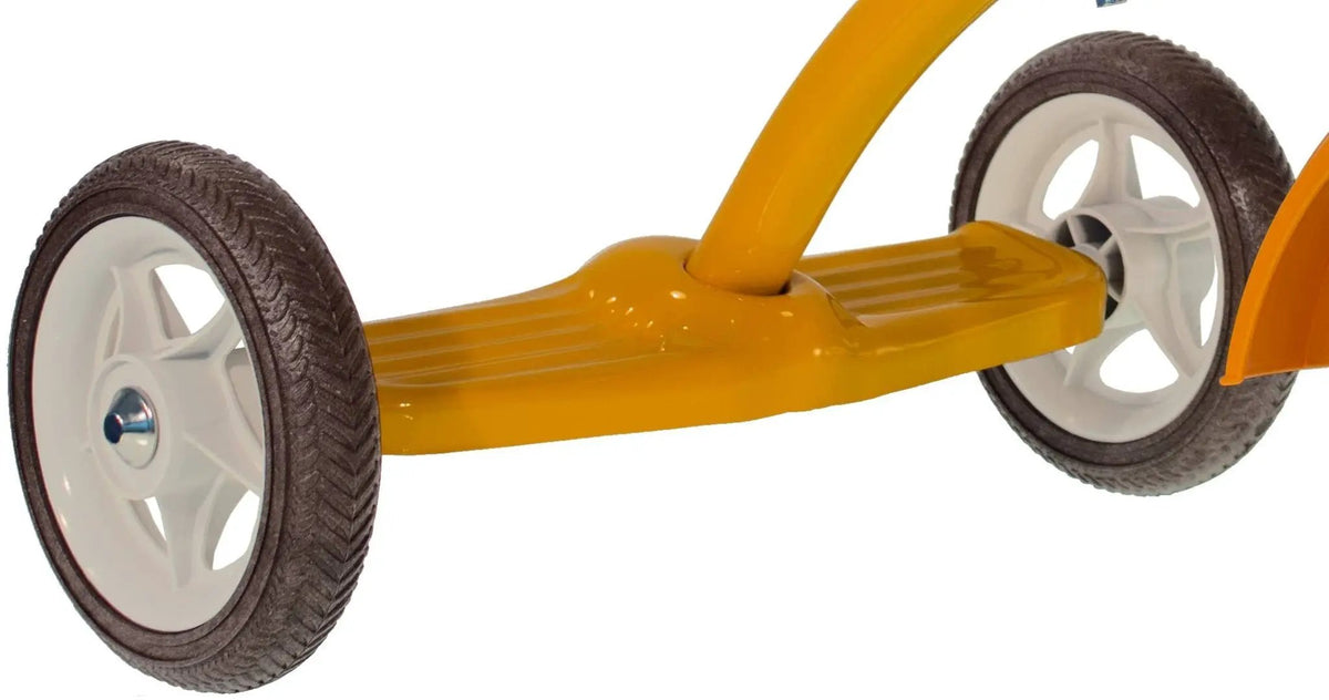 Tricycle Super Lucy Road Work Orange Italtrike Pour Enfants 2 À 5 Ans Châssis Métal Robuste Guidon Chromé Roues Gomme by Italtrike