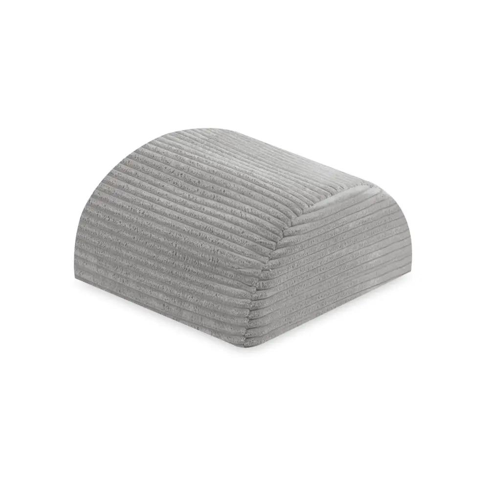 Château de terrain de jeu avec piscine +150 balles (perle, argent) – Velours côtelé gris premium – Plush Nest by Misioo