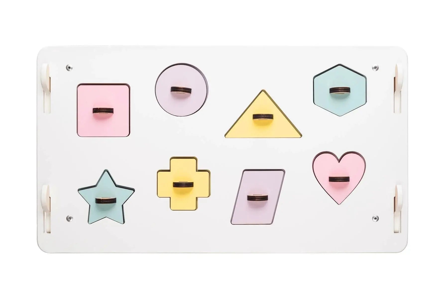 Maisonnette Éducative blanche - pastel, édition limitée, Bois Natura, 12 à 18 mois - BusyKids by BusyKids