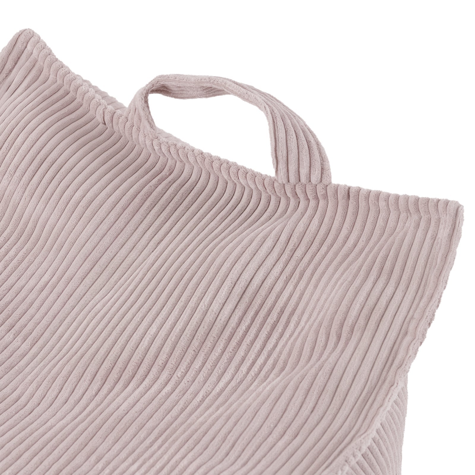 Fauteuil carré Puffy - 77x67x50, rose clair velours côtelé, pouf - Plush Nest - myplayground