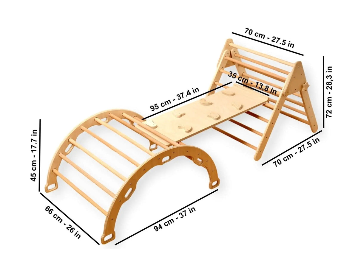 Montessori Indoor Playground / Medium Size / 4 Pieces Set by Kidodido