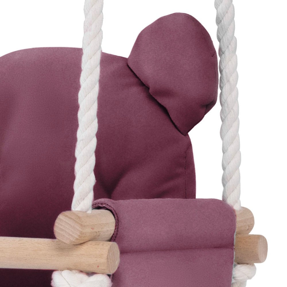Balançoire Ourson - Velours lilas - Plush Nest - myplayground