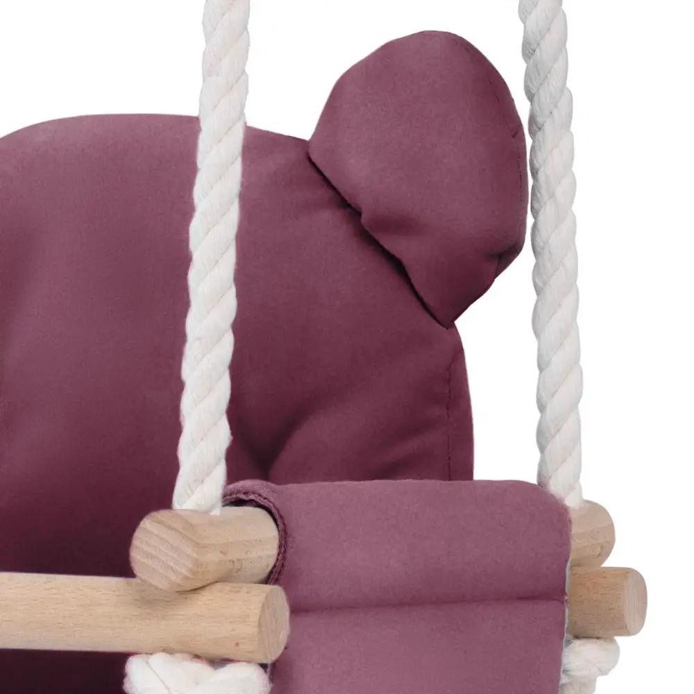 Balançoire Ourson - Velours lilas - Plush Nest by Misioo