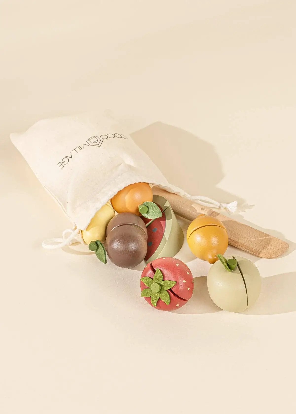 Ensemble de jeu de fruits en bois à découper - Coco Village by Coco Village
