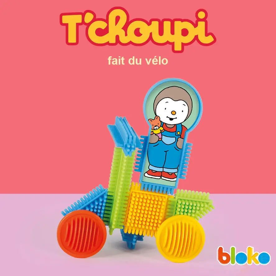 Coffret de 50 Bloko avec 2 figurines T'choupi - Bloko by Bloko