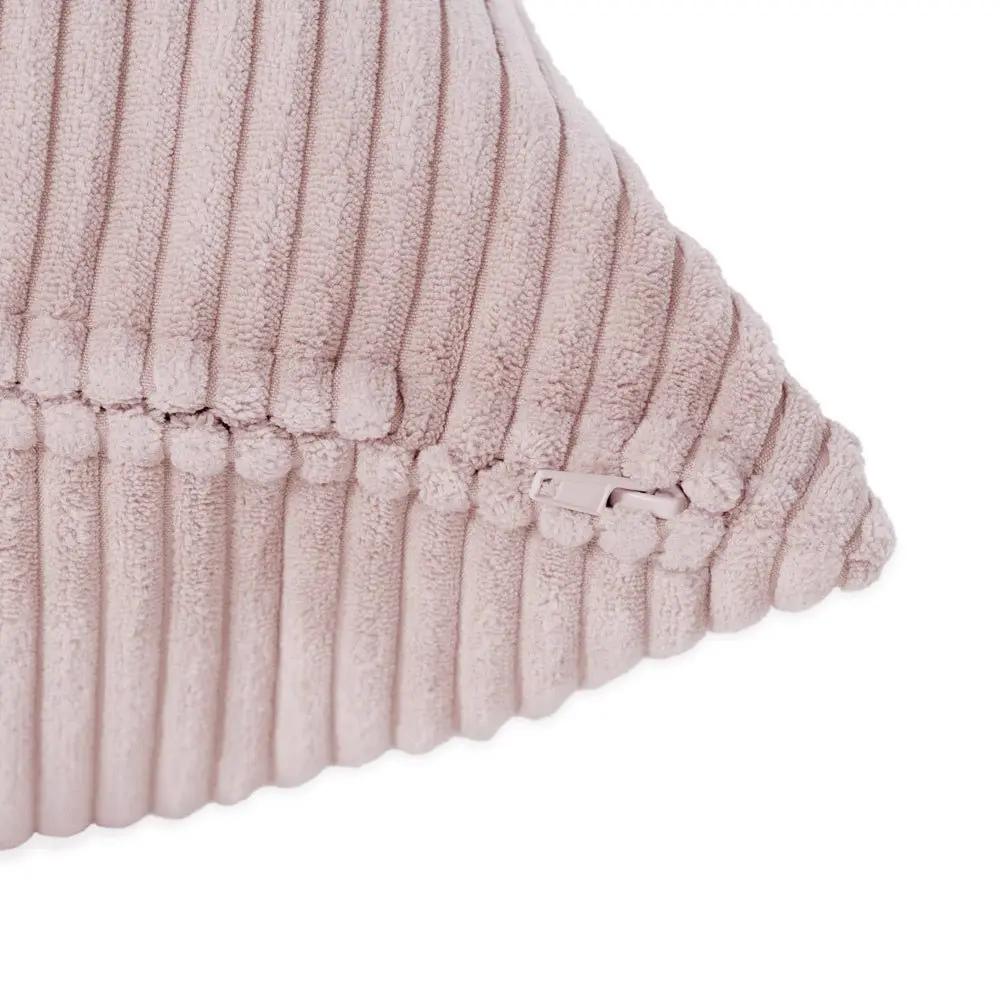 Pouf sac 120x80 cm- pouf en velours côtelé rose clair premium - Plush Nest by Misioo