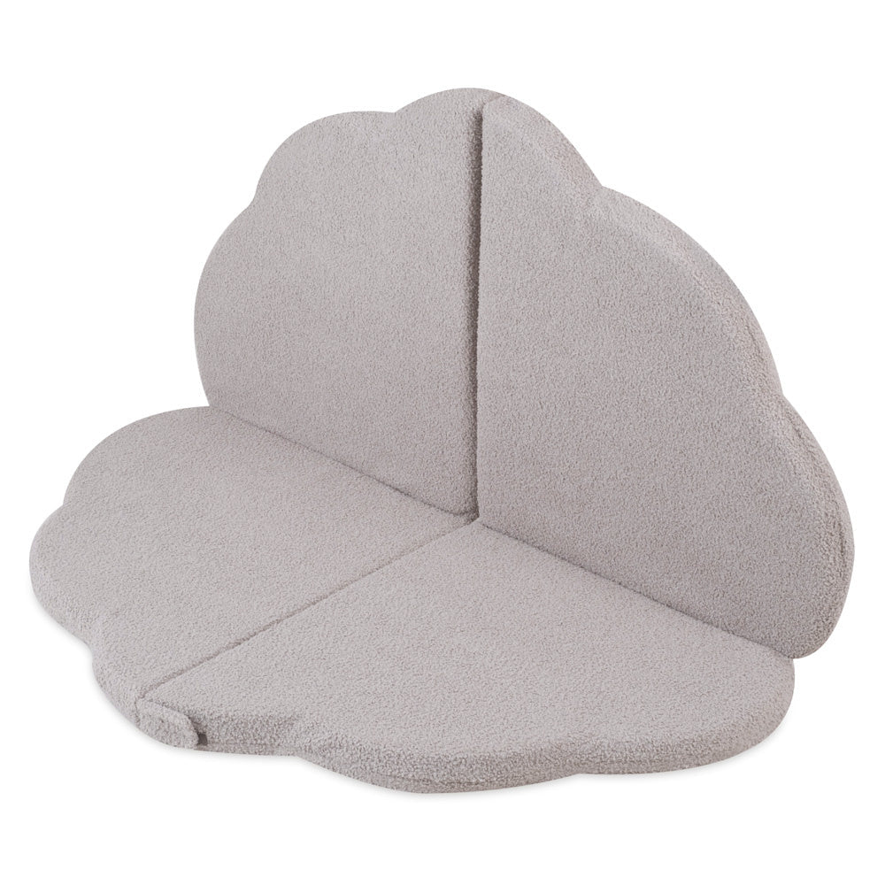 Tapis fleur - 15x115x5 cm, agneau gris moelleux, tapis de jeu - Plush Nest by Misioo