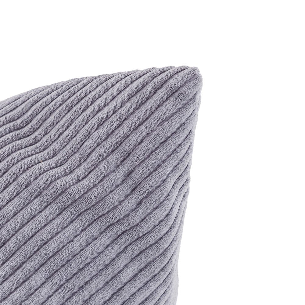 Pouf sac 120x80 cm - pouf en velours côtelé gris premium - Plush Nest - myplayground