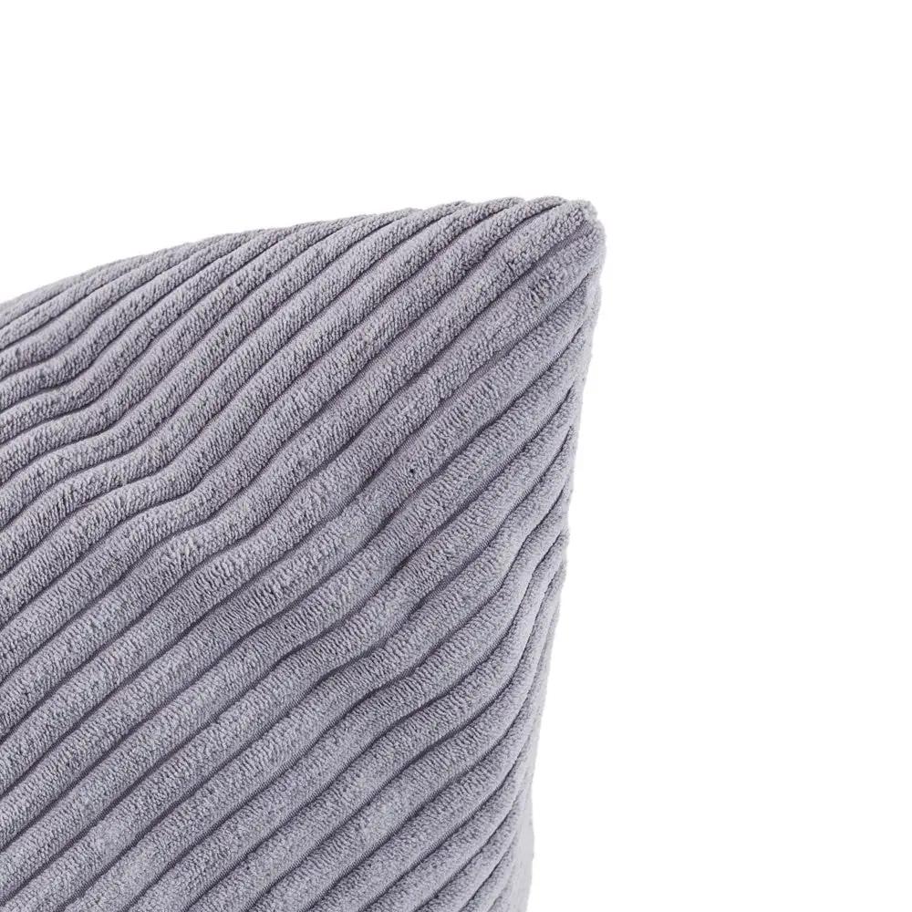 Pouf sac 120x80 cm- pouf en velours côtelé gris premium - Plush Nest by Misioo