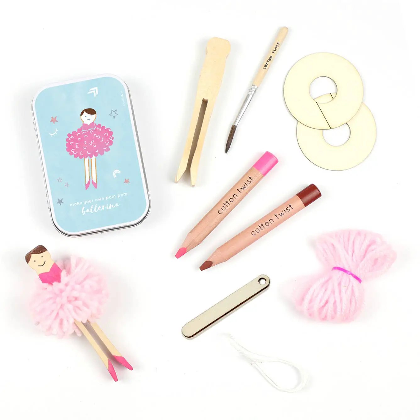 Trousse cadeau pour ballerines à pompons by Cotton Twist