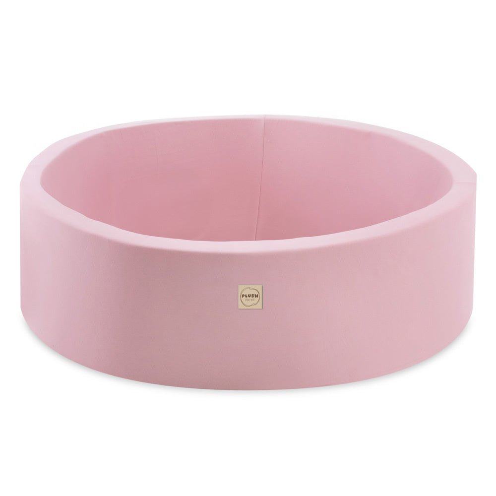 Terrain de jeu Dry pool + triangle – rose smart, aire de jeu (+200 balles : perle, argent, rose clair) – Plush Nest by Misioo