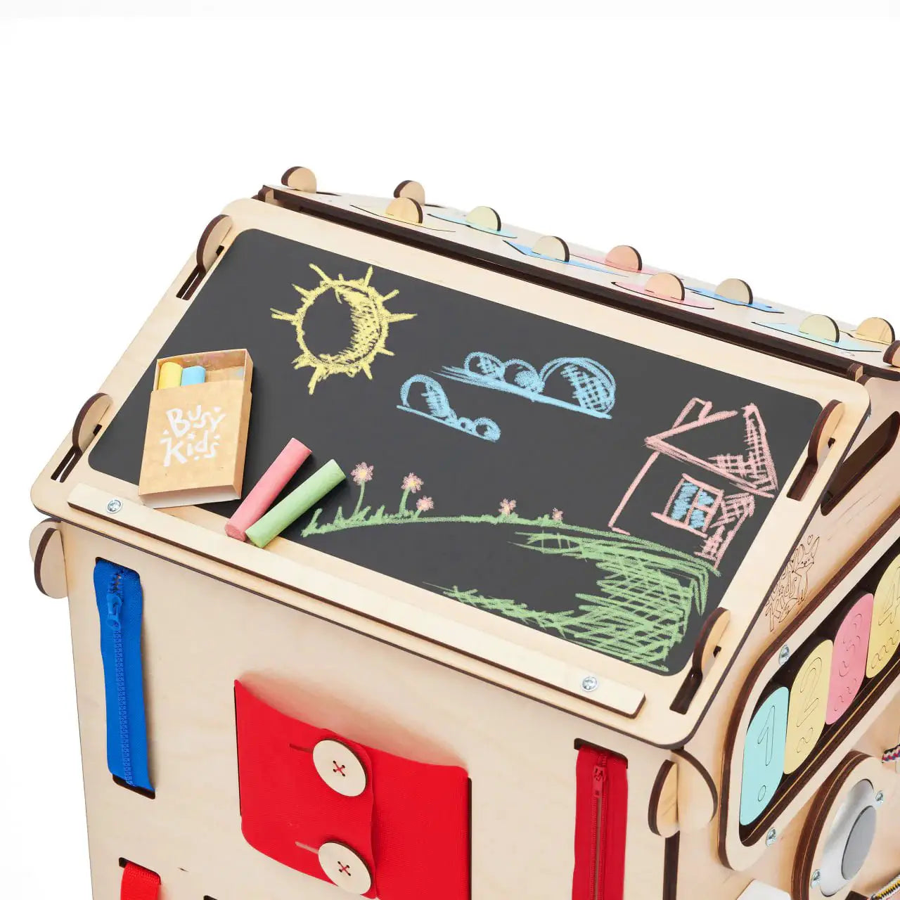 Maisonnette Éducative - Bois Natura, 12 à 18 mois - BusyKids by BusyKids