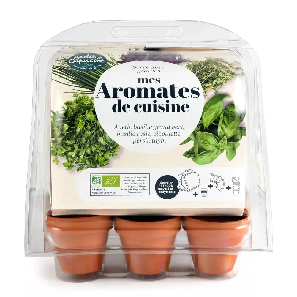 Mini serre de jardinage aromatiques à semer - Radis et Capucine by Radis Et Capucine