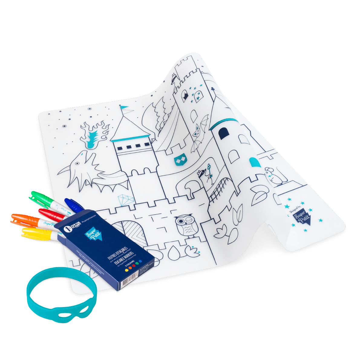 Jeu éducatif: Set de table en silicone CHATEAU -réutilisable by SuperPetit