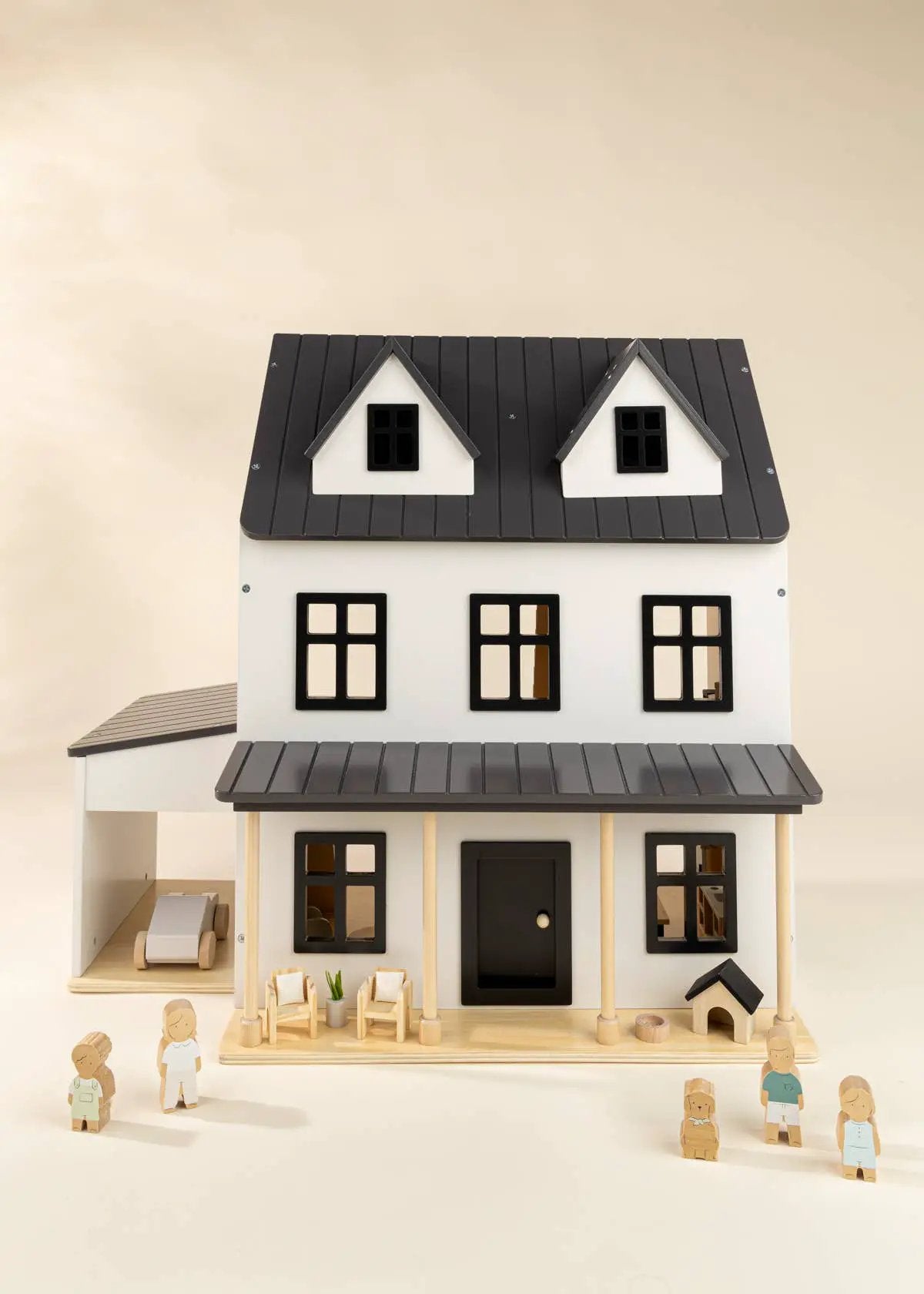 Ensemble de 5 personnages de maison de poupée familiale en bois - Coco Village by Coco Village