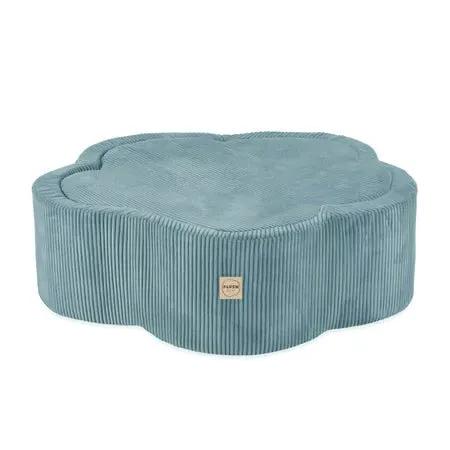 Piscine à balles, 95x30, bleu, velours côtelé premium, Floral Fun Zone - Plush Nest - Misioo by Misioo