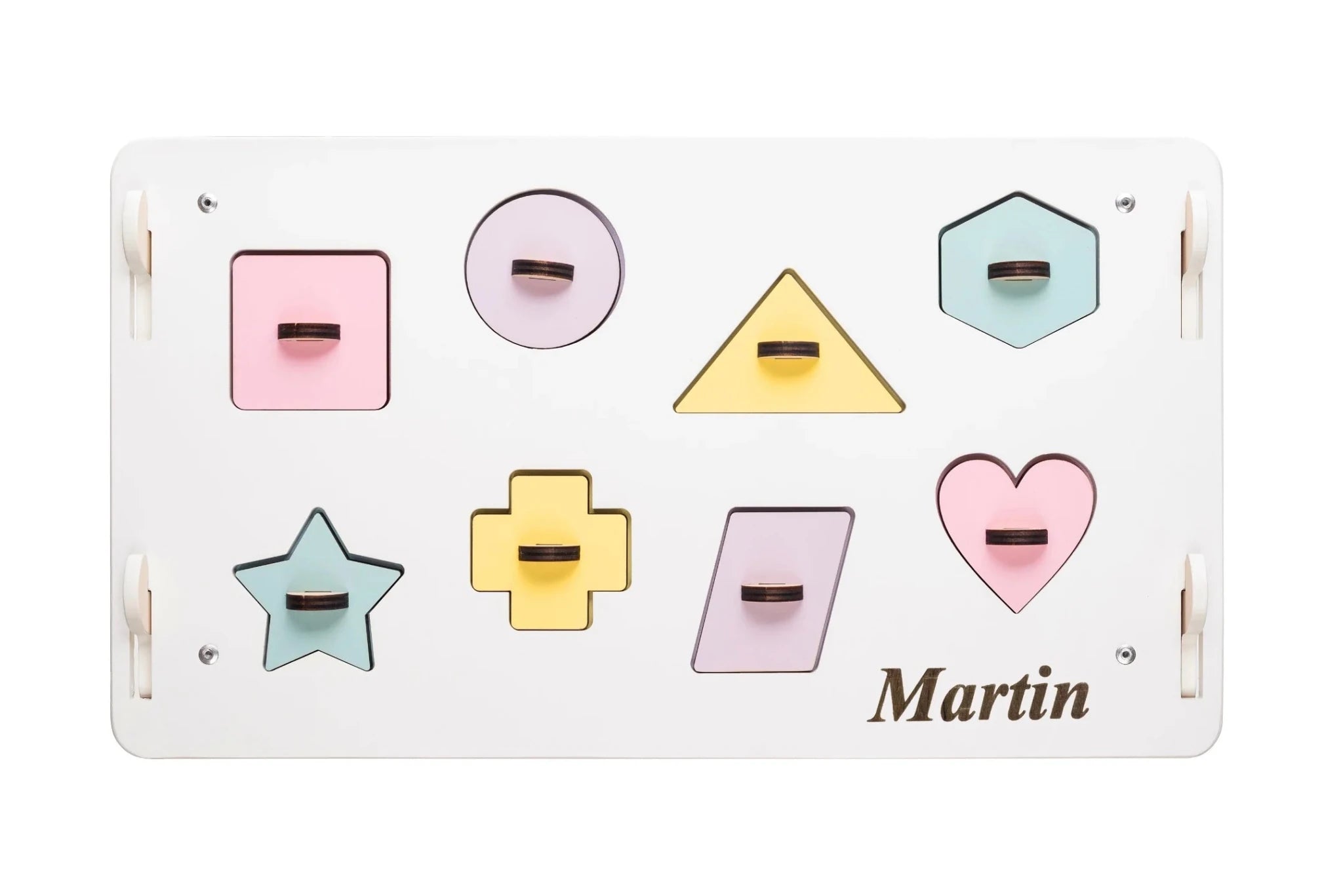 Maisonnette Éducative blanche - pastel, édition limitée, Bois Natura, 12 à 18 mois - BusyKids - myplayground