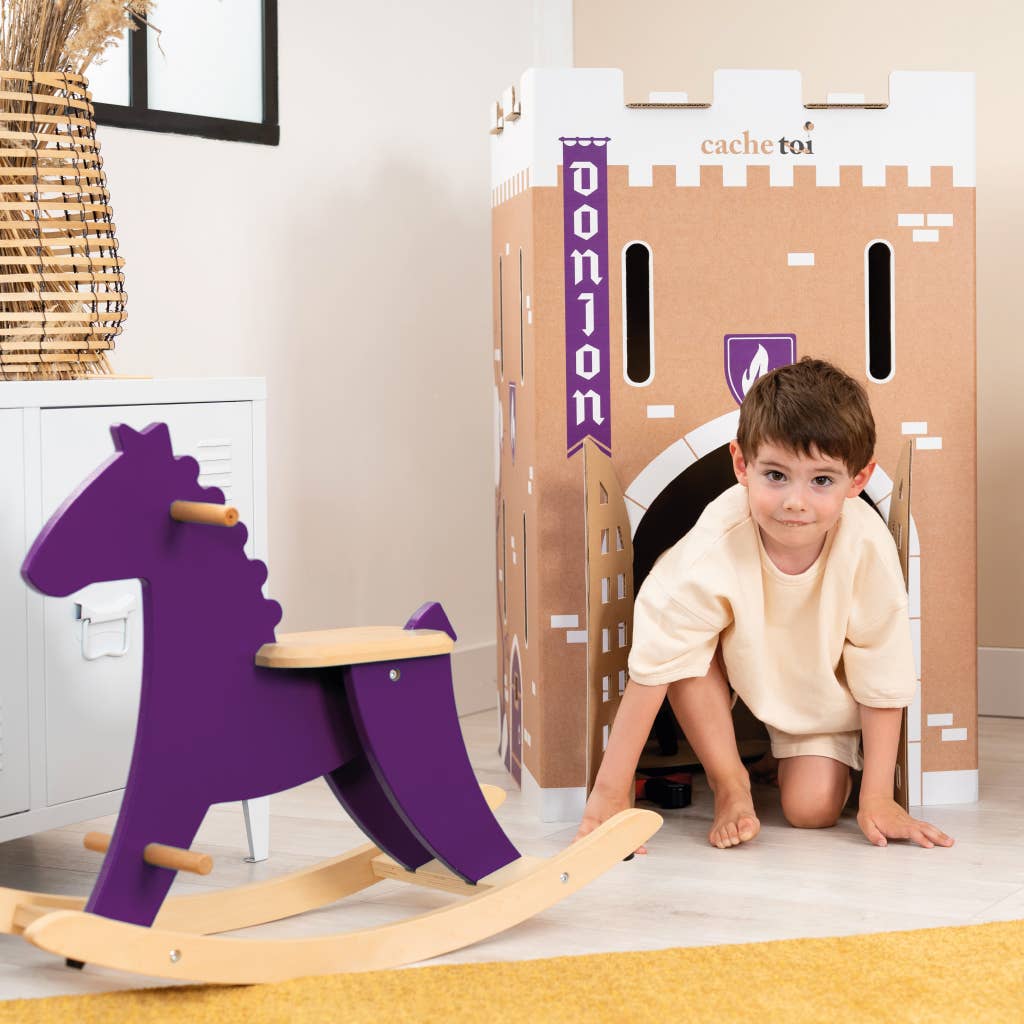 CACHE TOI cabane pliable made in France en carton - DONJON - myplayground
