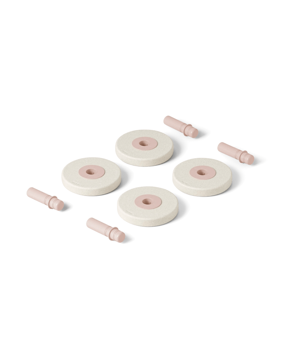 4x roues en mousse - Soft Rose - Modu - myplayground