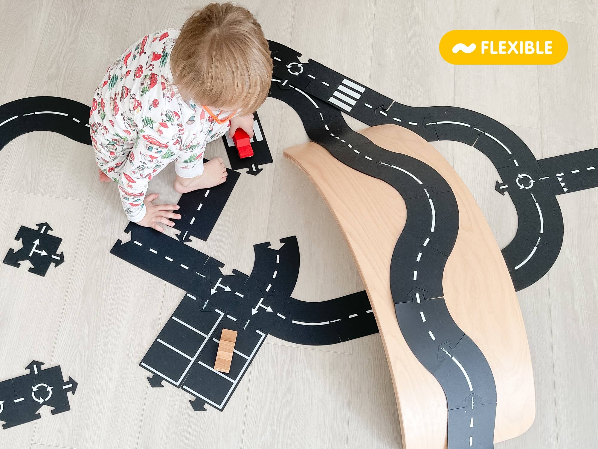 Ensemble de jouets flexibles extra large - Roi de la route by Waytoplay Toys - The Netherlands