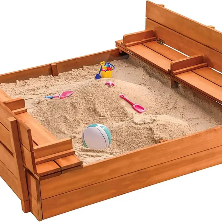 Play 22 | Grand bac à sable en bois pour enfants avec couvercle by myplayground
