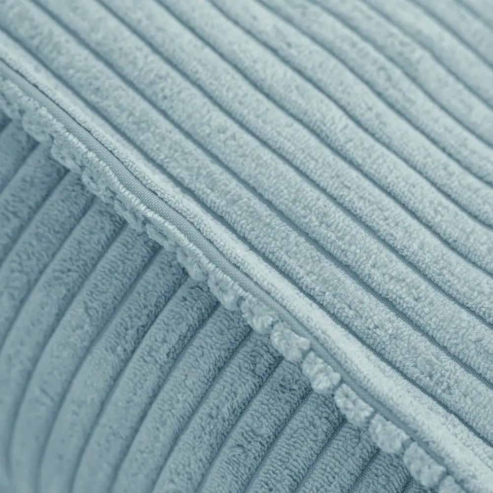 Pouf 60x60 cm - Coussin de sol, velours côtelé bleu premium - Plush Nest by Misioo