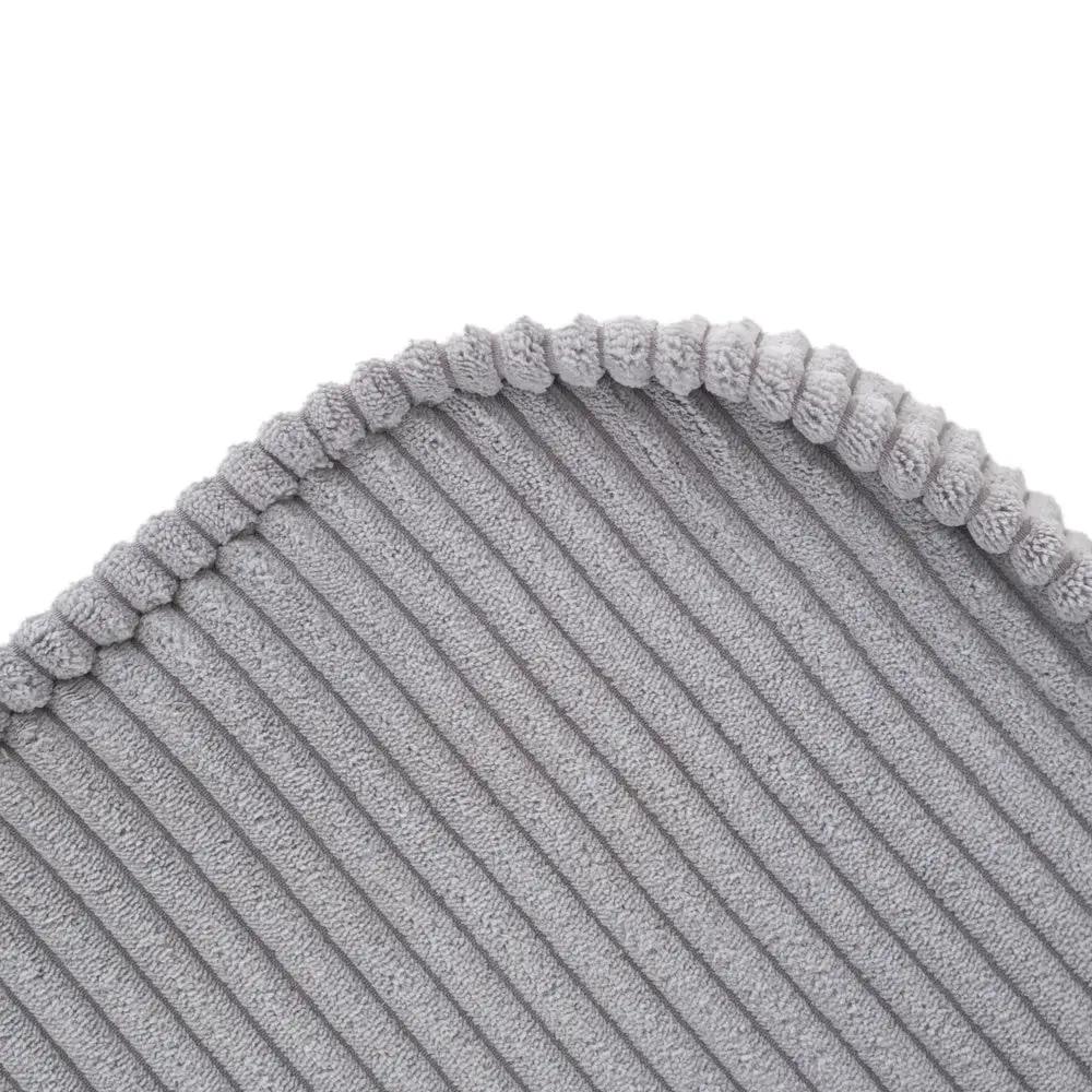 Chaise longue enfant, 150x60x25 cm, velours côtelé gris premium - Plush Nest by Misioo