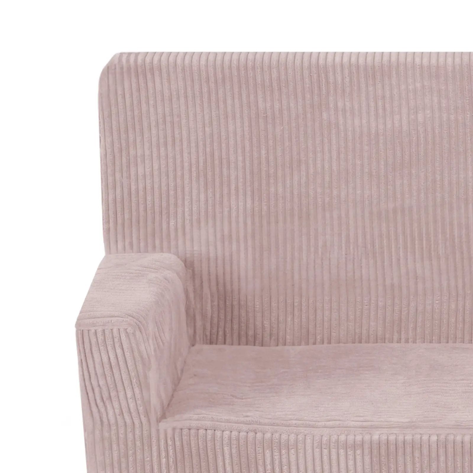 Canapé Foldie avec accoudoirs - Velours côtelé rose premium - PLUSH NEST by Misioo