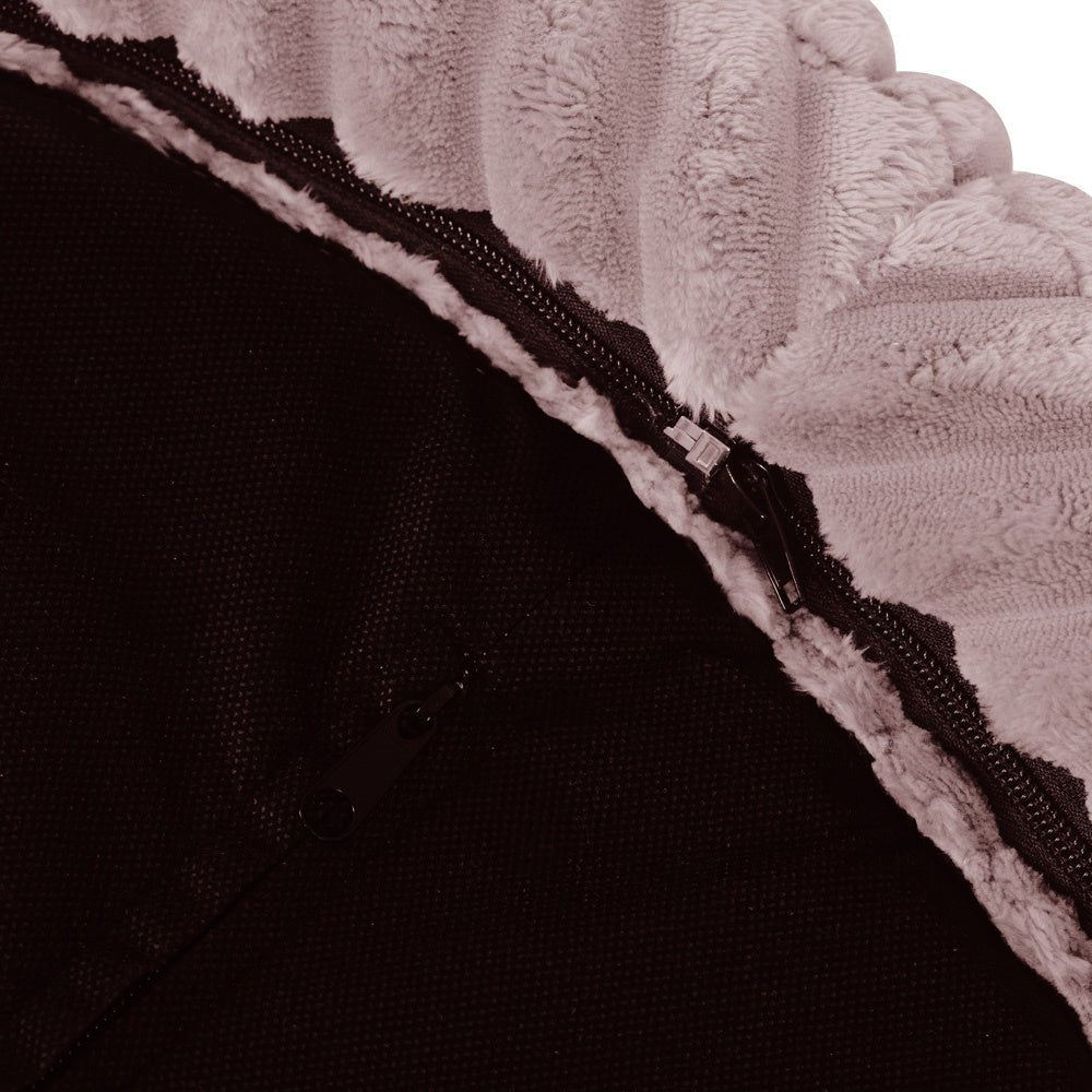 Piscine à balles - ronde 90x30 cm, Puffy Lamell Rose (+ 200 boules rose, dorées, perle ) – Plush Nest - myplayground