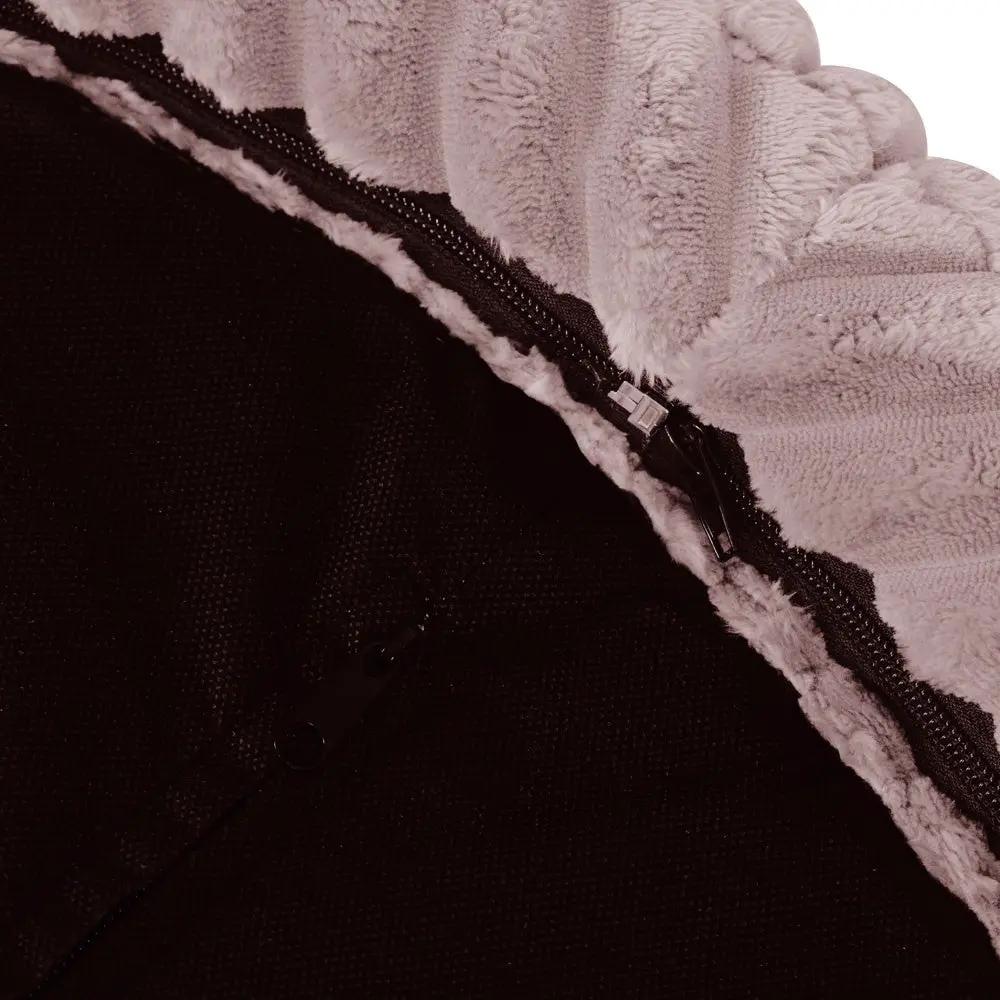 Piscine à balles - ronde 90x30 cm, Puffy Lamell Rose (+ 200 boules rose, dorées, perle ) – Plush Nest by Misioo