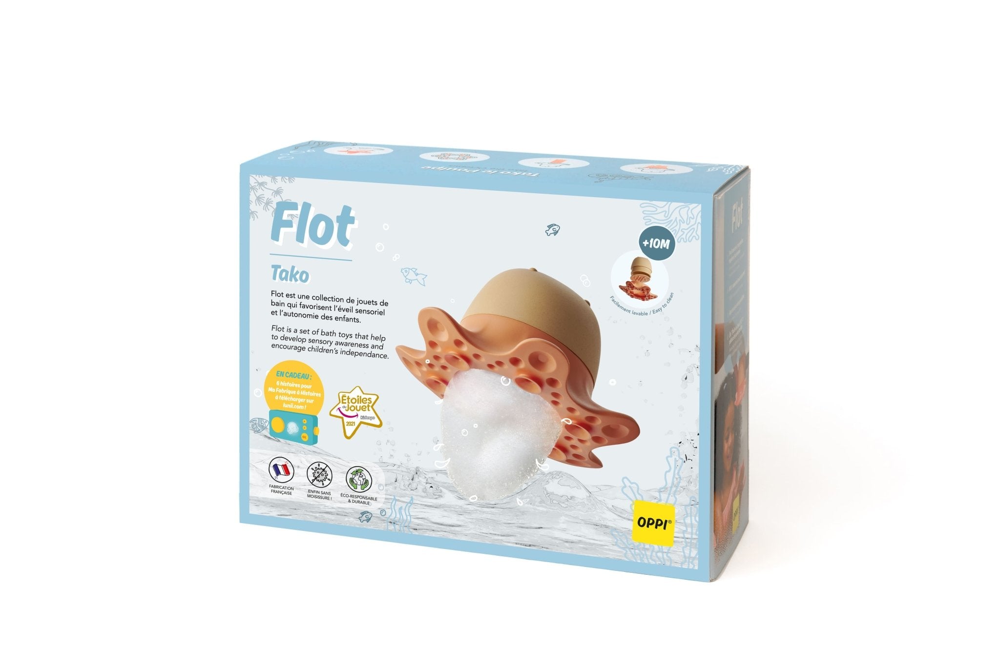 Flot® Tako - Jouet de bain pour enfant sans moisissure - myplayground